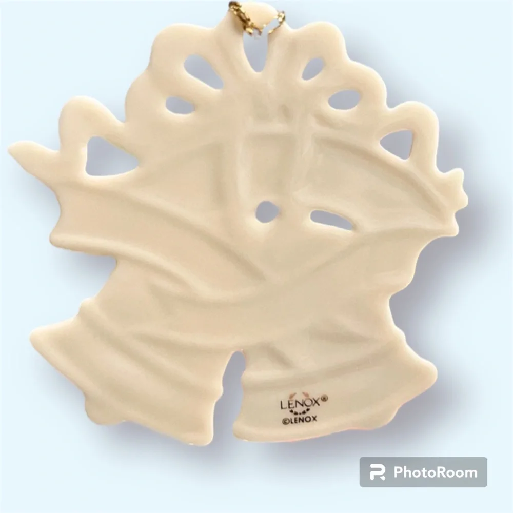 Vintage Lenox Ornament, First Christmas Together 2002, Porcelain, Wedding Bells